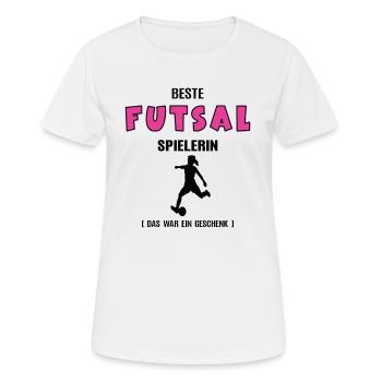 Futsal Spielerin Beste Futsalerin Geburtstag - Frauen T-Shirt atmungsaktiv - Weiß - Vorne - AI Model Female 172 dark (172cm)