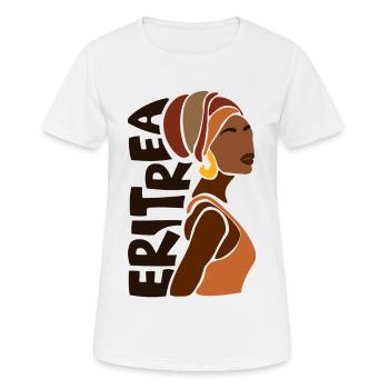Eritrea Eritreische Flagge Asmara Black Heritage - Frauen T-Shirt atmungsaktiv - Weiß - Vorne - AI Model Female 172 dark (172cm)