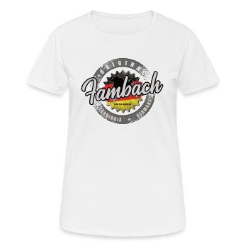 Original Germany Thüringen Fambach - Frauen T-Shirt atmungsaktiv - Weiß - Vorne - AI Model Female 172 dark (172cm)