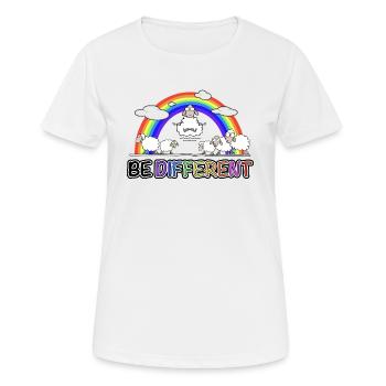 Les moutons méditent - T-shirt respirant Femme - blanc - Devant - AI Model Female 172 dark (172cm)