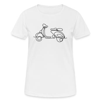 Biker Geschenk Motorrad Linie ART Geschenk - Frauen T-Shirt atmungsaktiv - Weiß - Vorne - AI Model Female 172 dark (172cm)