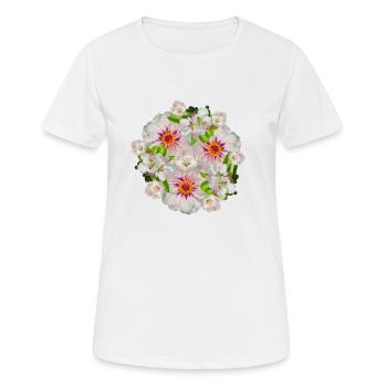 Blütentraum Frühlingsshirt Sommer Blumen Muttertag - Frauen T-Shirt atmungsaktiv - Weiß - Vorne - AI Model Female 172 dark (172cm)