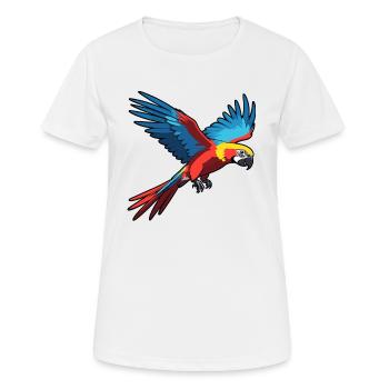Perroquet - Design animalier - T-shirt respirant Femme - blanc - Devant - AI Model Female 172 dark (172cm)