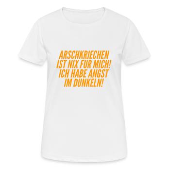 Angst im Dunkeln - Frauen T-Shirt atmungsaktiv - Weiß - Vorne - AI Model Female 172 dark (172cm)