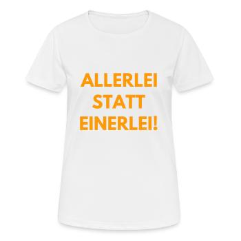 Vielfalt statt Einfalt - Frauen T-Shirt atmungsaktiv - Weiß - Vorne - AI Model Female 172 dark (172cm)