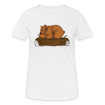 Brown Bear Tree Bear Motif for Brown Bears Team and - Women's Breathable T-Shirt - white - Front - AI Model Female 172 dark (172cm)