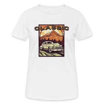 Classic Car - Frauen T-Shirt atmungsaktiv - Weiß - Vorne - AI Model Female 172 dark (172cm)