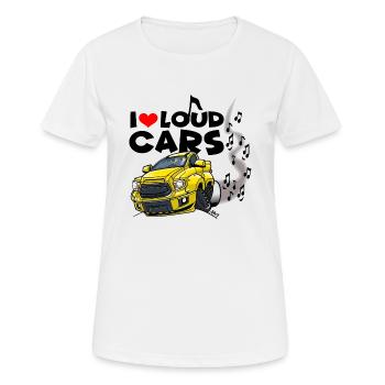 0577 J’aime les voitures bruyantes - T-shirt respirant Femme - blanc - Devant - AI Model Female 172 dark (172cm)