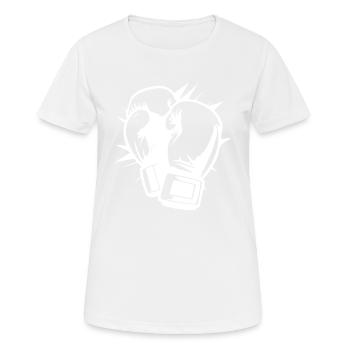 Gants de boxe Symbole Boxe Boxe - T-shirt respirant Femme - blanc - Devant - AI Model Female 172 dark (172cm)