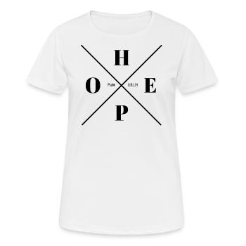 espoir - T-shirt respirant Femme - blanc - Devant - AI Model Female 172 dark (172cm)