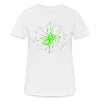 Green spider - Frauen T-Shirt atmungsaktiv - Weiß - Vorne - AI Model Female 172 dark (172cm)