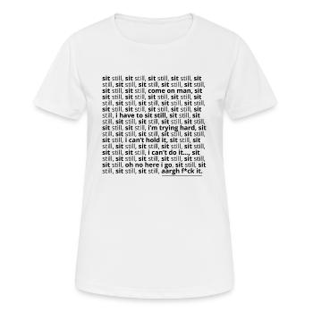 ADHD - Sit still - Women's Breathable T-Shirt - white - Front - AI Model Female 172 dark (172cm)