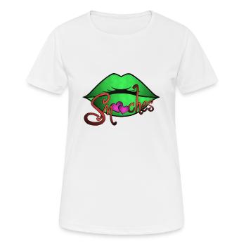 Kussmund - Frauen T-Shirt atmungsaktiv - Weiß - Vorne - AI Model Female 172 dark (172cm)