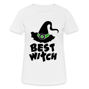 Best Witch, Hexe, Halloween, Zauberei, Magie, Fun - Frauen T-Shirt atmungsaktiv - Weiß - Vorne - AI Model Female 172 dark (172cm)
