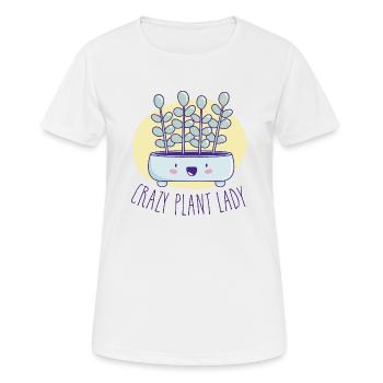 Crazy Plant Lady - Succulent mignon Kawaii - T-shirt respirant Femme - blanc - Devant - AI Model Female 172 dark (172cm)