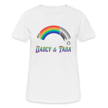 Heartstopper Rainbow Darcy et Tara LBGTQIA+ - T-shirt respirant Femme - blanc - Devant - AI Model Female 172 dark (172cm)