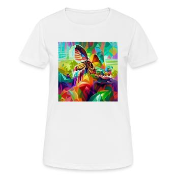 Style rétro psychédélique coloré et psychédélique - T-shirt respirant Femme - blanc - Devant - AI Model Female 172 dark (172cm)