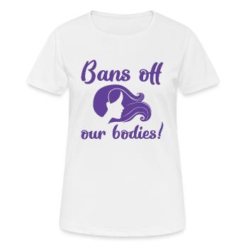 Bannit nos corps - T-shirt respirant Femme - blanc - Devant - AI Model Female 172 dark (172cm)