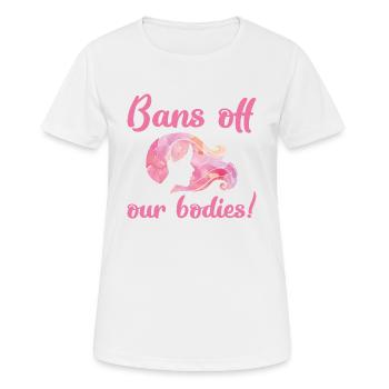 Bannit nos corps - T-shirt respirant Femme - blanc - Devant - AI Model Female 172 dark (172cm)