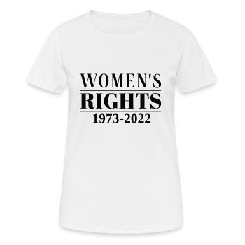 Frauenrechte 1973 - 2022 - Frauen T-Shirt atmungsaktiv - Weiß - Vorne - AI Model Female 172 dark (172cm)