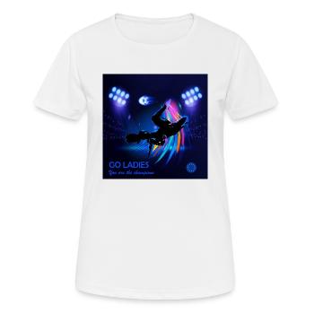 Football Euro féminin 2022 - T-shirt respirant Femme - blanc - Devant - AI Model Female 172 dark (172cm)
