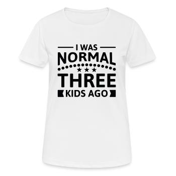 J'étais normal il y a trois enfants - T-shirt respirant Femme - blanc - Devant - AI Model Female 172 dark (172cm)