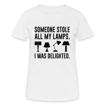 Someone Stole All My Lamps - Women's Breathable T-Shirt - white - Front - AI Model Female 172 dark (172cm)