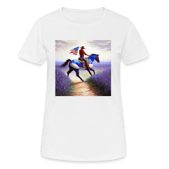 Cowboy - Women's Breathable T-Shirt - white - Front - AI Model Female 172 dark (172cm)