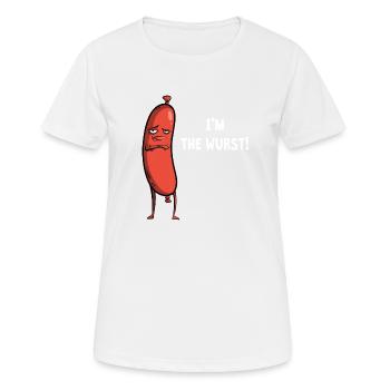 Je suis la saucisse - T-shirt respirant Femme - blanc - Devant - AI Model Female 172 dark (172cm)