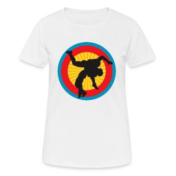 Ringer - Frauen T-Shirt atmungsaktiv - Weiß - Vorne - AI Model Female 172 dark (172cm)