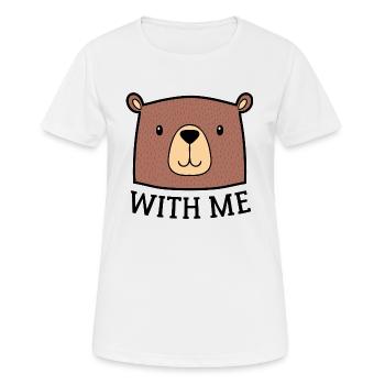 Bear With Me - Women's Breathable T-Shirt - white - Front - AI Model Female 172 dark (172cm)
