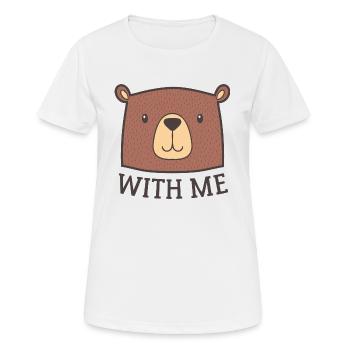 Bear With Me - Women's Breathable T-Shirt - white - Front - AI Model Female 172 dark (172cm)