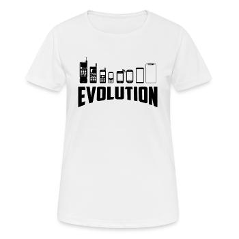 Evolution Handy to Smartphone - Women's Breathable T-Shirt - white - Front - AI Model Female 172 dark (172cm)