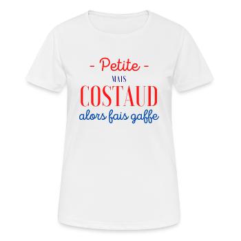 Petite mais costaud humour femme petite taille - T-shirt respirant Femme - blanc - Devant - AI Model Female 172 dark (172cm)