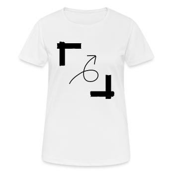 Flèche de bord - T-shirt respirant Femme - blanc - Devant - AI Model Female 172 dark (172cm)
