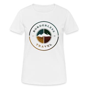 Collection de voyage illimitée - Profitez du Freih - T-shirt respirant Femme - blanc - Devant - AI Model Female 172 dark (172cm)