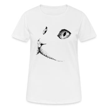 Cat's head 1- cat's face - Women's Breathable T-Shirt - white - Front - AI Model Female 172 dark (172cm)