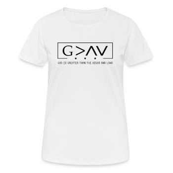 Geschenk für Christen - Frauen T-Shirt atmungsaktiv - Weiß - Vorne - AI Model Female 172 dark (172cm)