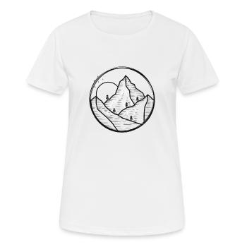 Conception de montagne - T-shirt respirant Femme - blanc - Devant - AI Model Female 172 dark (172cm)
