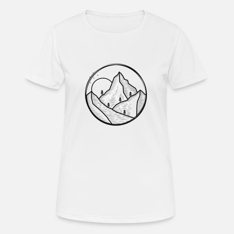 Mountain mountains design - Women's Breathable T-Shirt - white