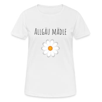 Allgäu Mädle Design - Frauen T-Shirt atmungsaktiv - Weiß - Vorne - AI Model Female 172 dark (172cm)