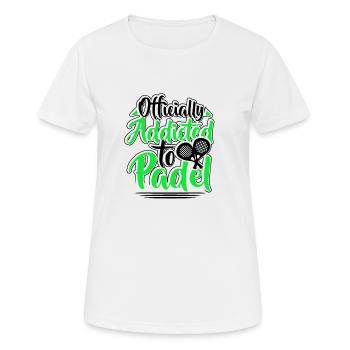 Paddle Tennis Paddle Paddle Tennis Padel Tennis - Women's Breathable T-Shirt - white - Front - AI Model Female 172 dark (172cm)