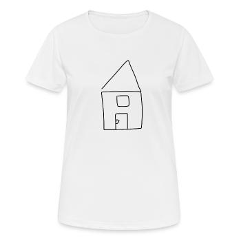 Haus Symbol Wohnen - Frauen T-Shirt atmungsaktiv - Weiß - Vorne - AI Model Female 172 dark (172cm)