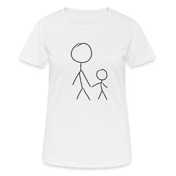 Family, Man, People, Man, Child - Women's Breathable T-Shirt - white - Front - AI Model Female 172 dark (172cm)