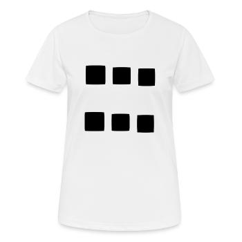 Motif carré carré symbole - T-shirt respirant Femme - blanc - Devant - AI Model Female 172 dark (172cm)