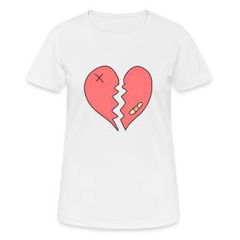 Herz gebrochen Narben - Frauen T-Shirt atmungsaktiv - Weiß - Vorne - AI Model Female 172 dark (172cm)