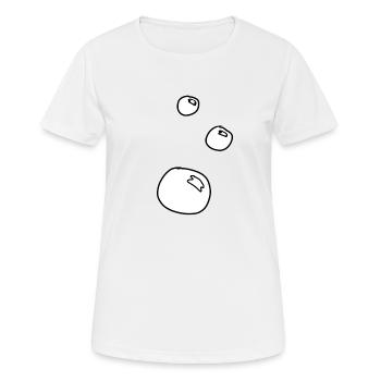 Soap bubbles forming circles - Women's Breathable T-Shirt - white - Front - AI Model Female 172 dark (172cm)