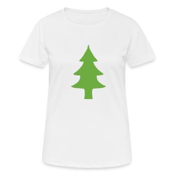 Tannenbaum baum natur grün - Frauen T-Shirt atmungsaktiv - Weiß - Vorne - AI Model Female 172 dark (172cm)