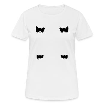 schleifen schleife muster formen symbol - Frauen T-Shirt atmungsaktiv - Weiß - Vorne - AI Model Female 172 dark (172cm)