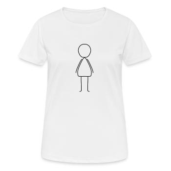 man symbol people man - Women's Breathable T-Shirt - white - Front - AI Model Female 172 dark (172cm)